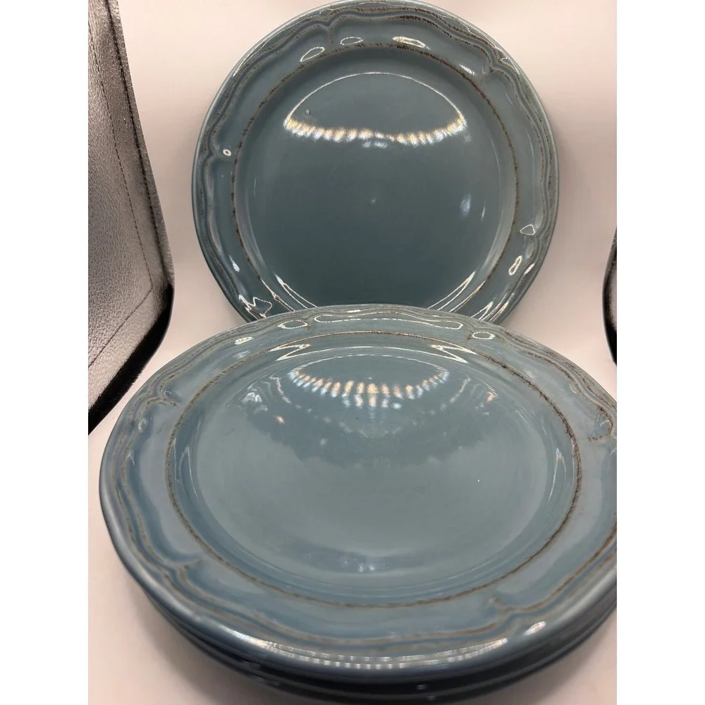 4 FB Gourmet Tuscan Blue Salad Plates by TODD ENGLISH Collection